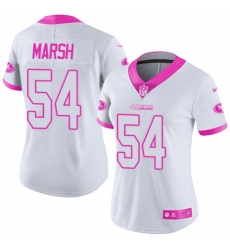 Women's Nike San Francisco 49ers #54 Cassius Marsh Limited White/Pink Rush Fashion NFL Jersey