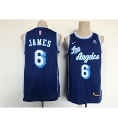 Men's Nike Los Angeles Lakers #6 LeBron James Purple Swingman Association Edition Jersey
