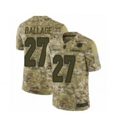 Men's Miami Dolphins #27 Kalen Ballage Limited Camo 2018 Salute to Service Football Jersey