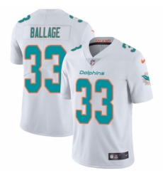Youth Nike Miami Dolphins #33 Kalen Ballage White Vapor Untouchable Limited Player NFL Jersey