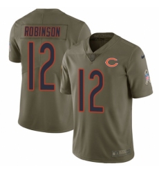 Men's Nike Chicago Bears #12 Allen Robinson Limited Olive 2017 Salute to Service NFL Jersey