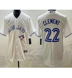 Men's Toronto Blue Jays #22 Ernie Clement White Cool Base Jersey