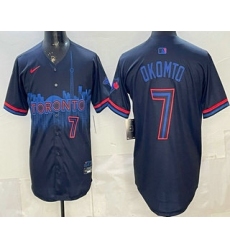 Men's Toronto Blue Jays #7 Kazuma Okamoto Black City Limited Jersey