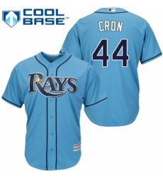 Youth Majestic Tampa Bay Rays #44 C. J. Cron Replica Light Blue Alternate 2 Cool Base MLB Jersey