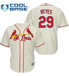 Youth Majestic St. Louis Cardinals #29 lex Reyes Replica Cream Alternate Cool Base MLB Jersey