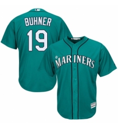 Men's Majestic Seattle Mariners #19 Jay Buhner Replica Teal Green Alternate Cool Base MLB Jersey