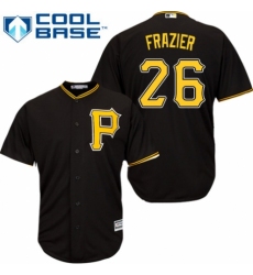 Youth Majestic Pittsburgh Pirates #26 Adam Frazier Replica Black Alternate Cool Base MLB Jersey