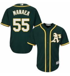 Men's Majestic Oakland Athletics #55 Sean Manaea Replica Green Alternate 1 Cool Base MLB Jersey