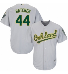 Youth Majestic Oakland Athletics #44 Chris Hatcher Replica Grey Road Cool Base MLB Jersey