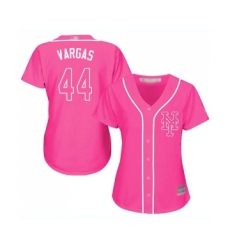 Women's New York Mets #44 Jason Vargas Authentic Pink Fashion Cool Base Baseball Jersey