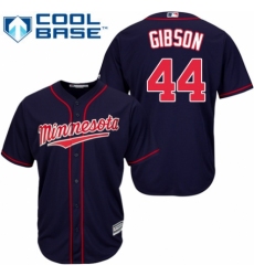 Youth Majestic Minnesota Twins #44 Kyle Gibson Replica Navy Blue Alternate Road Cool Base MLB Jersey