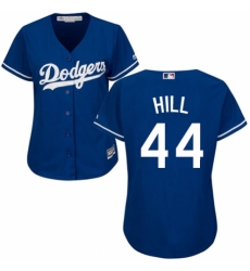 Women's Majestic Los Angeles Dodgers #44 Rich Hill Authentic Royal Blue Alternate Cool Base MLB Jersey