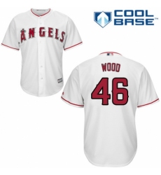 Men's Majestic Los Angeles Angels of Anaheim #46 Blake Wood Replica White Home Cool Base MLB Jersey