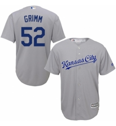 Men's Majestic Kansas City Royals #52 Justin Grimm Replica Grey Road Cool Base MLB Jersey
