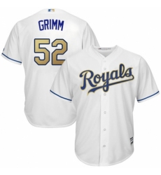Youth Majestic Kansas City Royals #52 Justin Grimm Authentic White Home Cool Base MLB Jersey