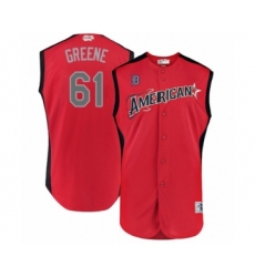 Youth Detroit Tigers #61 Shane Greene Authentic Red American League 2019 Baseball All-Star Jersey