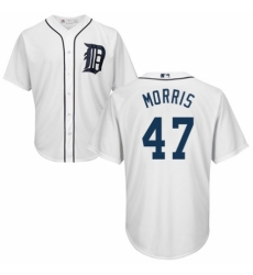 Men's Majestic Detroit Tigers #47 Jack Morris Replica White Home Cool Base MLB Jersey