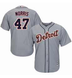 Youth Majestic Detroit Tigers #47 Jack Morris Replica Grey Road Cool Base MLB Jersey