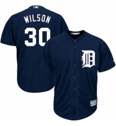 Men's Majestic Detroit Tigers #30 Alex Wilson Replica Navy Blue Alternate Cool Base MLB Jersey