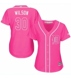 Women's Majestic Detroit Tigers #30 Alex Wilson Authentic Pink Fashion Cool Base MLB Jersey