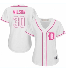 Women's Majestic Detroit Tigers #30 Alex Wilson Replica White Fashion Cool Base MLB Jersey