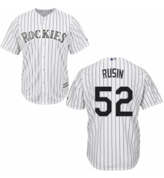 Youth Majestic Colorado Rockies #52 Chris Rusin Replica White Home Cool Base MLB Jersey