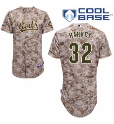Men's Majestic Cincinnati Reds #32 Matt Harvey Replica Camo Alternate Cool Base MLB Jersey