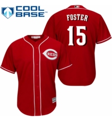 Men's Majestic Cincinnati Reds #15 George Foster Replica Red Alternate Cool Base MLB Jersey