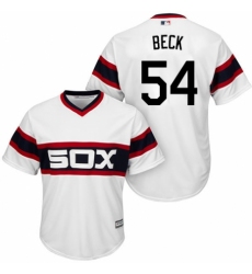 Men's Majestic Chicago White Sox #54 Chris Beck Replica White 2013 Alternate Home Cool Base MLB Jersey