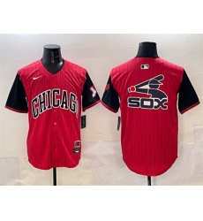 Men's Chicago White Sox Team Big Logo Red Black 2025 City Connect Limited Stitched Baseball Jersey