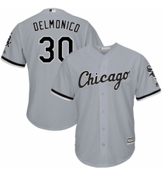Youth Majestic Chicago White Sox #30 Nicky Delmonico Authentic Grey Road Cool Base MLB Jersey