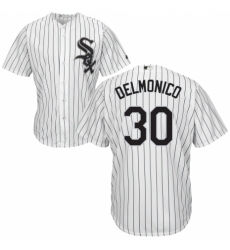 Youth Majestic Chicago White Sox #30 Nicky Delmonico Authentic White Home Cool Base MLB Jersey