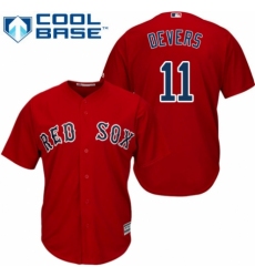 Men's Majestic Boston Red Sox #11 Rafael Devers Replica Red Alternate Home Cool Base MLB Jersey