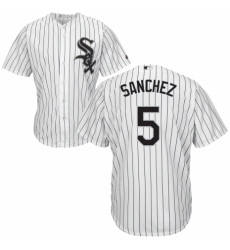 Youth Majestic Chicago White Sox #5 Yolmer Sanchez Authentic White Home Cool Base MLB Jersey