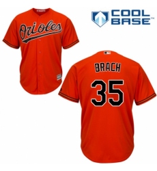 Youth Majestic Baltimore Orioles #35 Brad Brach Replica Orange Alternate Cool Base MLB Jersey