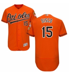 Men's Majestic Baltimore Orioles #15 Chance Sisco Orange Alternate Flex Base Authentic Collection MLB Jersey