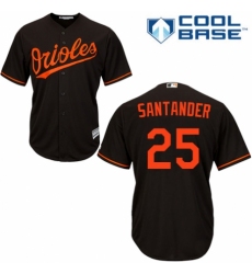 Youth Majestic Baltimore Orioles #25 Anthony Santander Replica Black Alternate Cool Base MLB Jersey