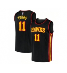 Men's Atlanta Hawks #11 Trae Young Black Stitched Basketball Jersey