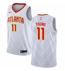 Men's Nike Atlanta Hawks #11 Trae Young Authentic White NBA Jersey - Association Edition