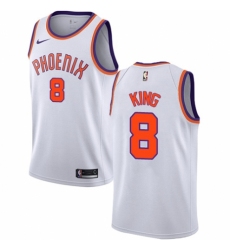 Men's Nike Phoenix Suns #8 George King Swingman White NBA Jersey - Association Edition