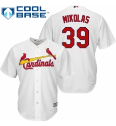 Men's Majestic St. Louis Cardinals #39 Miles Mikolas Replica White Home Cool Base MLB Jersey