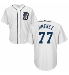 Men's Majestic Detroit Tigers #77 Joe Jimenez Replica White Home Cool Base MLB Jersey