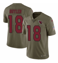 Men's Nike Arizona Cardinals #18 Brice Butler Limited Olive 2017 Salute to Service NFL Jersey