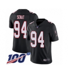Men's Atlanta Falcons #94 Deadrin Senat Black Alternate Vapor Untouchable Limited Player 100th Season Football Jersey