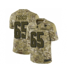 Youth Atlanta Falcons #65 Brandon Fusco Limited Camo 2018 Salute to Service Football Jersey