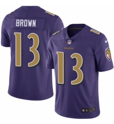 Youth Nike Baltimore Ravens #13 John Brown Limited Purple Rush Vapor Untouchable NFL Jersey
