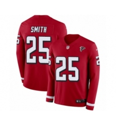 Men's Nike Atlanta Falcons #25 Ito Smith Limited Red Therma Long Sleeve NFL Jersey