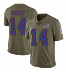 Men's Nike Buffalo Bills #14 Jeremy Kerley Limited Olive 2017 Salute to Service NFL Jersey