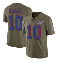 Youth Nike Buffalo Bills #10 Jeremy Kerley Limited Olive 2017 Salute to Service NFL Jersey