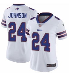 Women's Nike Buffalo Bills #24 Taron Johnson White Vapor Untouchable Limited Player NFL Jersey